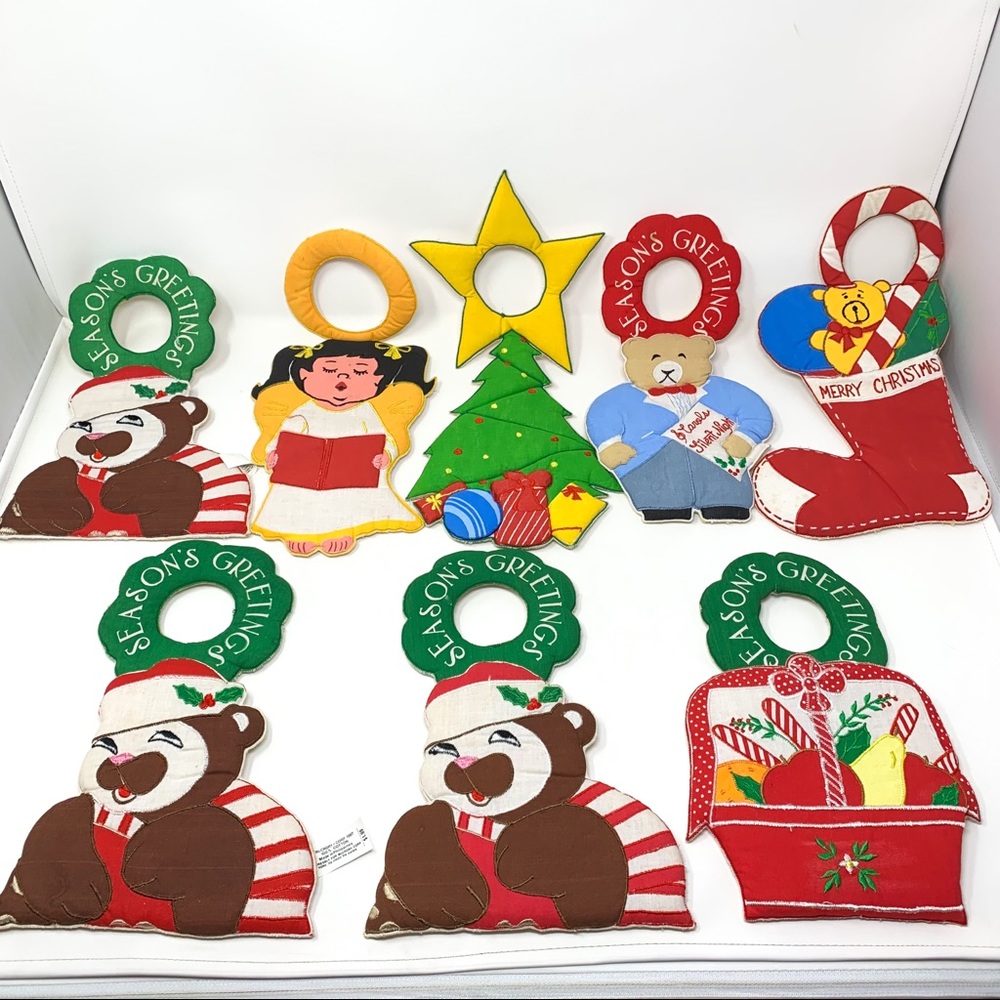 McCrory 1987 Vintage Xmas Door Knob Decorations